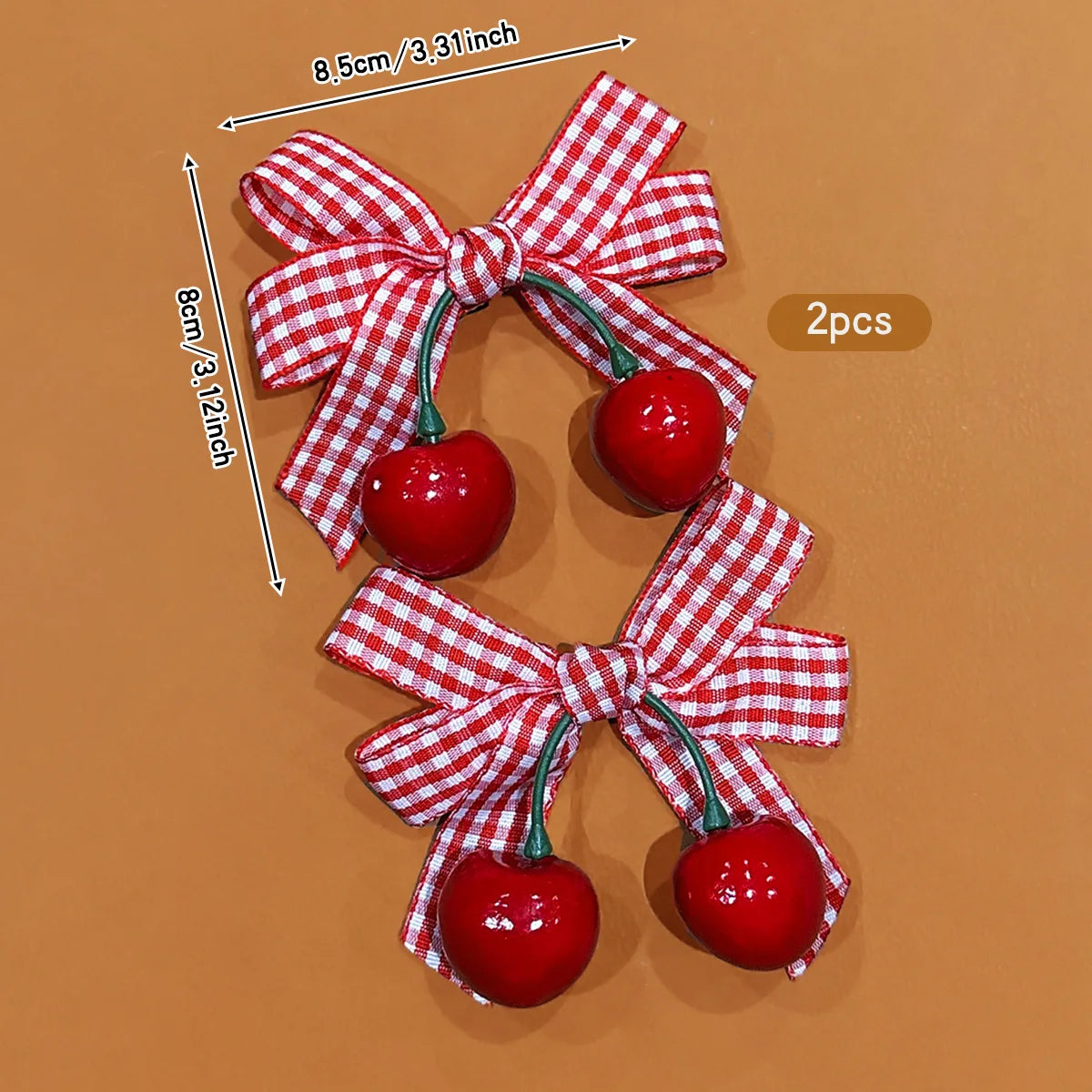 Sweet Cherry Hair Bow Clips.