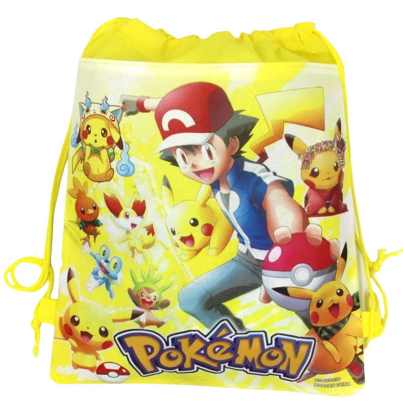 Pokemon Themed Cartoon Pikachu Birthday Party Children's Bag Balloon Decoration Paper Bag Cake Box Baby Shower