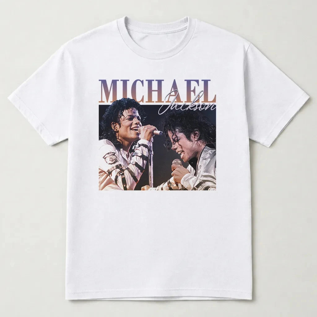 MJ 2026 Movie Michael Jackson Men's Clothing T-Shirt Cotton Y2k Popular Fashion Women's Clothing Summer New T Shirt for Fans