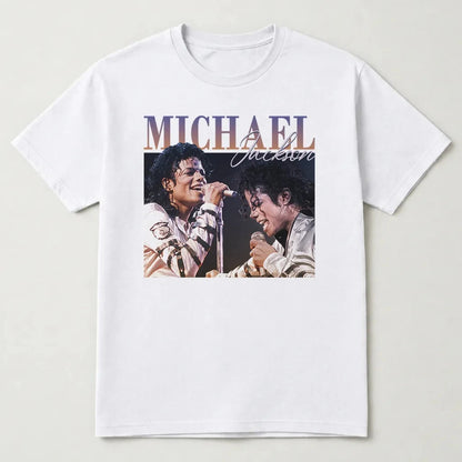 MJ 2026 Movie Michael Jackson Men's Clothing T-Shirt Cotton Y2k Popular Fashion Women's Clothing Summer New T Shirt for Fans