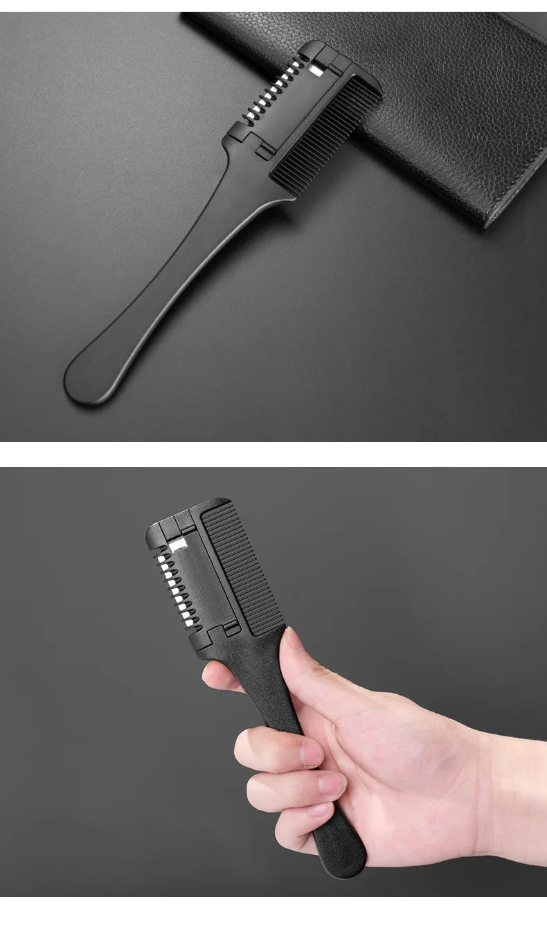 1pc Hair Cutting Comb Hair Brushes with Razor Blades Hair Trimmer Cutting Thinning Tools Barbershop Hair Salon Styling Tool Comb