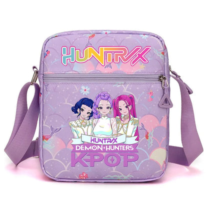 New⭐️ KPOP Shoulder Bag Crossbody Bags Double-deck Storage Bag Large Capacity Square Zip Storage Sports Bag Fans Gift