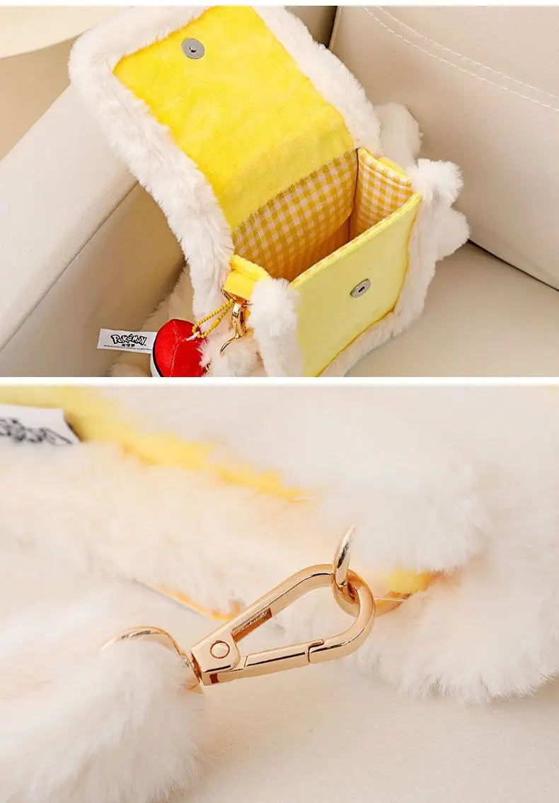 Pokemon Pikachu Plush Handbag Cute Crossbody Backpack Clefairy Storage Gift Bag Stuffed Doll Style Portable Daily Use