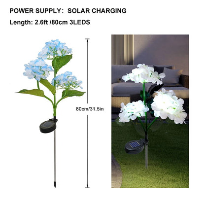 1pc Solar Hydrangea, LED Outdoor Solar Garden Lights, Solar Lawn Lights for garden, yard, lawn and pathway, garden lighting