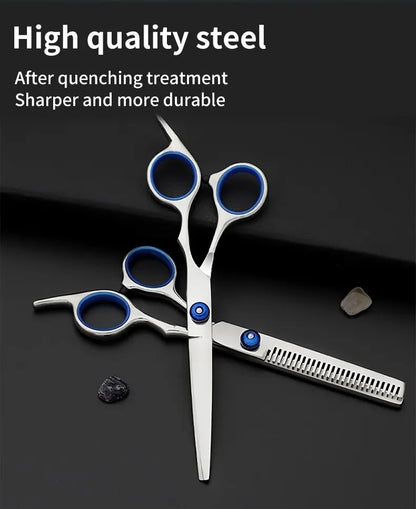 Professional Hairdressing Scissors Stainless Steel Cutting Thinning Barber Shear for Home Salon Use