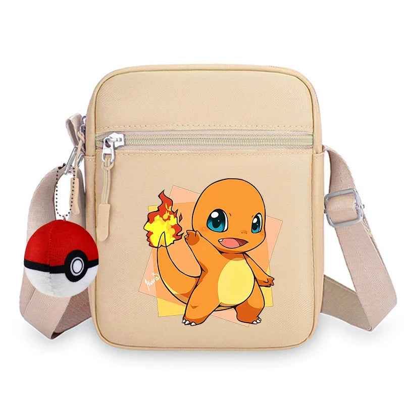 Cartoon Pokemons Gengar Phone Crossbody Bag Pikachus Squirtle Charmander Shoulder Bags Boy Girl Anime Outdoor Sport Chest Packs