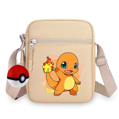 Cartoon Pokemons Gengar Phone Crossbody Bag Pikachus Squirtle Charmander Shoulder Bags Boy Girl Anime Outdoor Sport Chest Packs