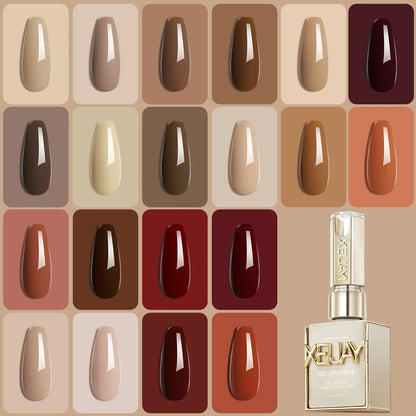 XEIJAYI 20PCS 15ml High-Shine Gel Nail Polish Set in Multiple Colors Soak Off UV/LED, Formaldehyde & Alcohol Free, Perfect