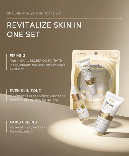 LAIKOU Daily Essentials Skin Care Set: 3-Piece Travel Pouch