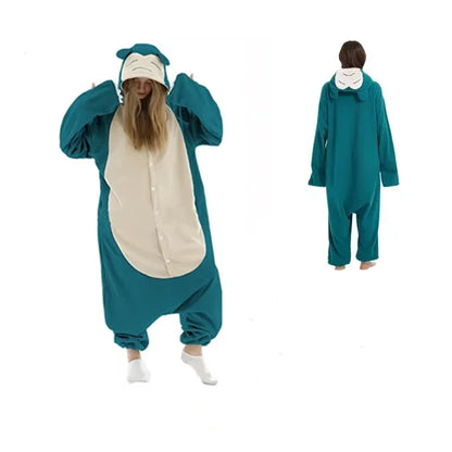 TAKARA TOMY Pokemon Cosplay Kigurumi Onesie Snorlax Jigglypuff Umbreon Gengar Costume Halloween Adult Anime Bulbasaur Pajamas