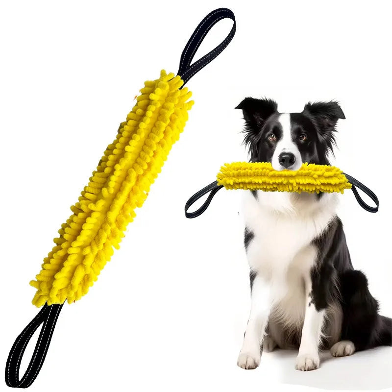 Dog Training Bite Stick Double Handle Interactive Toy Teeth Grinding Dog Training Stick Pet Dog Training Jute Sleeve Dog Toys