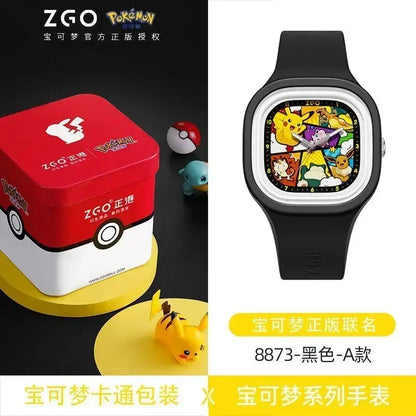 ZGO Co-branded  Watch Men's Sports Waterproof Student Trend Pikachu Quartz Electronic Watch Gifts