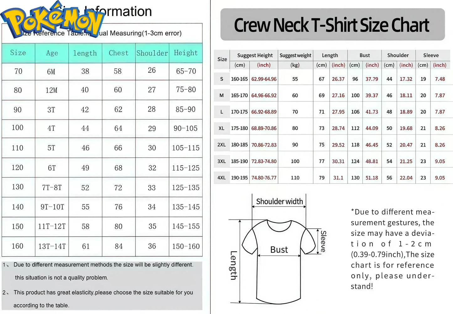 New Pokemon Cotton T Shirt with Gengar Back Print Pink Lightning Blue Smoke and Star Effects Loose Fit Men Women Casual