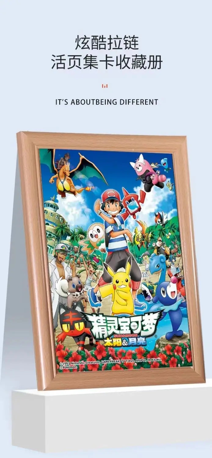 Pikachu Cartoon Anime Battle Card Booklet Zipper
