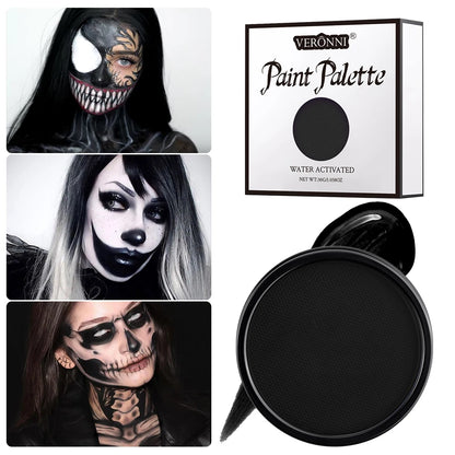 6 Colors Water Activated Face and Body Paint with 1 Brush,Non-Toxic Safe Water Soluble Face Paint for Cosplay,Halloween Makeup