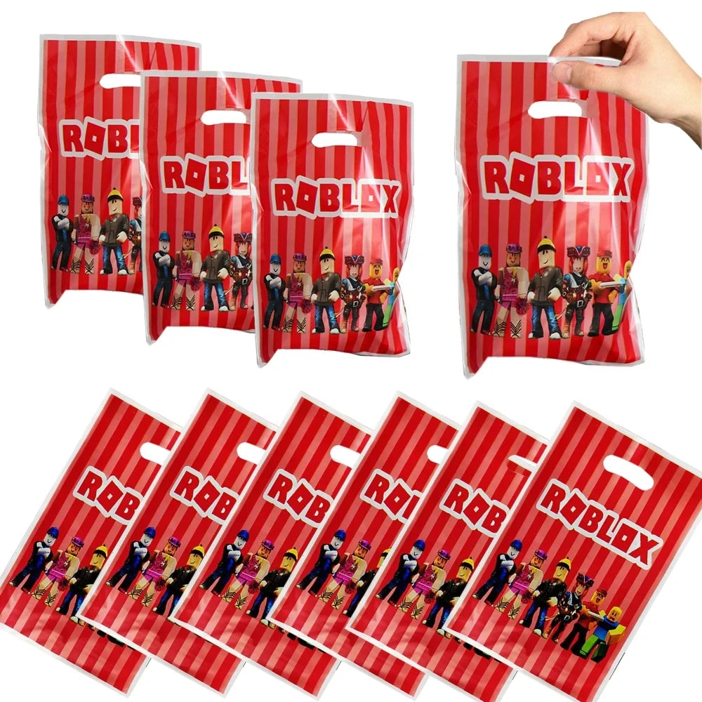 Hot Roblox Party Favors Gifts Slap Bracelets Stickers Goodie Bag Fillers Supplies Children's Birthday Souvenirs Decoration Toys