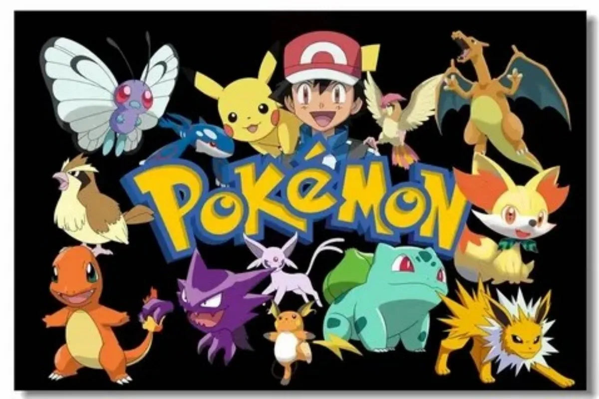 Pikachu Photography Backdrop For Kids Birthday Party Supplies Background Cake Table Decor Banner Room Decoration Poster