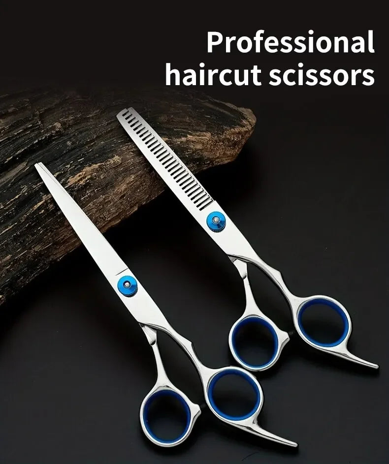 Professional Hairdressing Scissors Stainless Steel Cutting Thinning Barber Shear for Home Salon Use