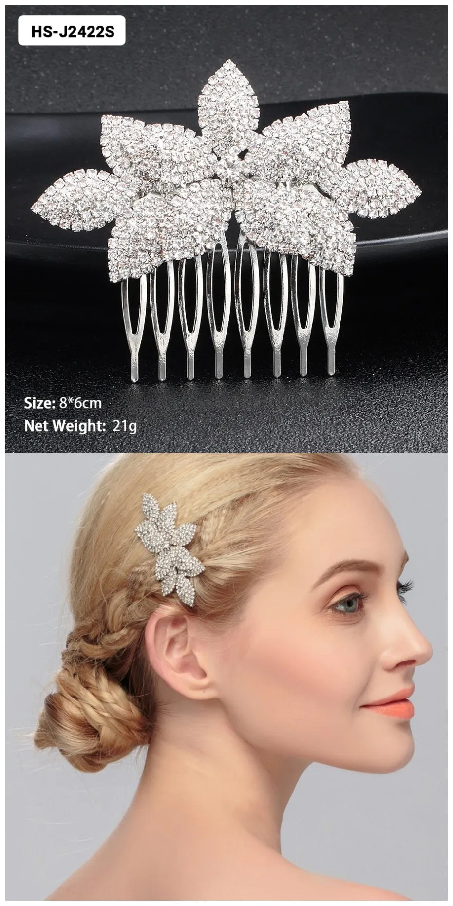 Crystal Bridal Hair Comb.