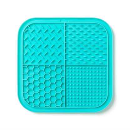 BPA-Free Silicone Pet Lick Mat: 4-Texture Slow Feeder with Powerful Suction Cups