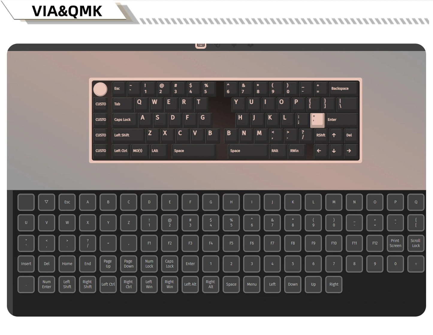 ZUOYA GMK70 VIA/Qmk separate Gaming Mechanical Keyboard kit  Wired Wireless Bluetooth Hot Swappable Gasket Customized Split