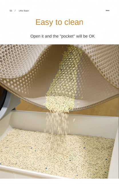 Large size Cat Litter Mat Eva Double Layer Waterproof Cat Litter Mat Pet Litter Box Mat Pet Toilet Cat Mat Cat Toilet Mat