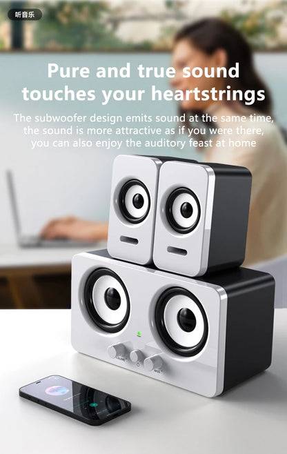 Computer Speakers with Subwoofer & 3D Surround Sound