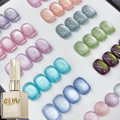 10pcs Glass cat eye nail polish gel Set 2025 new style Blue Pink cat eye nail art suitable for women's nail salon