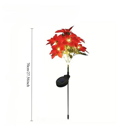 Simulated Flower Solar Light Magenta Landscape Decoration Balcony Garden Lighting LED Outdoor Courtyard Party Decoration Light