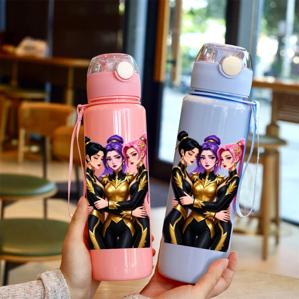 K-Pop Demon Hunters "Golden Armor" Water Bottle: 3D Printed High-Capacity Portable Flask