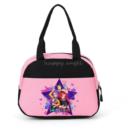 New Lunch Bags KPop Demon Hunters Print Women Men Large Capacity Picnic Drink Thermal Bag Portable Outdoor Food Lunch Handbags