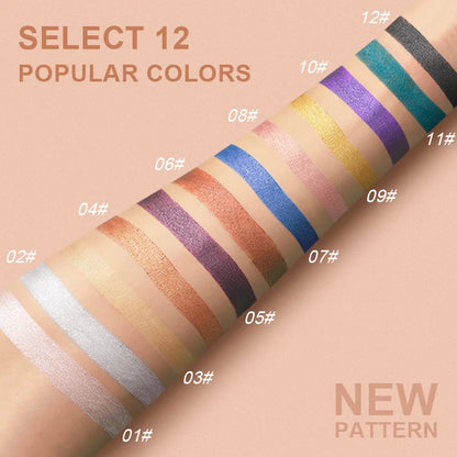 Metallic Blue Pearlescent Eyeshadow Pencil Stick Lasting Waterproof Smoky Glitter Grey White Purple Eye Shadow Highlighter Pen