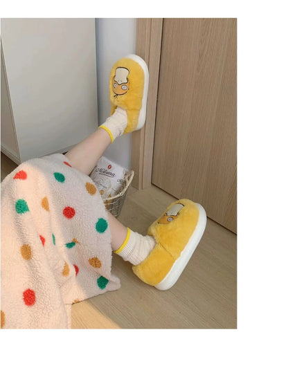 Pokemon Anime Couple Slippers Cute Pikachu Eevee Cartoon Cotton Home Shoes for Men And Women with Velvet Insulation Winter Gifts