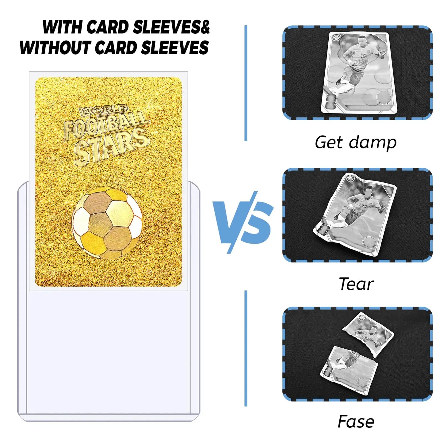 100-600pcs Card Sleeves Hard Soft Card Holder Covered With Protective Filmclear Trading Protectors For Pokmone Football Gamecard