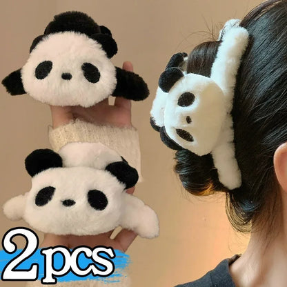 Plush Panda Shark Hair Clip.