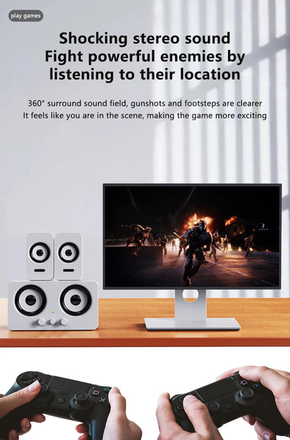 Computer Speakers with Subwoofer & 3D Surround Sound