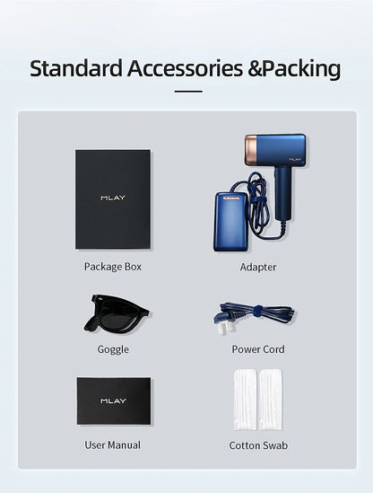 MLAY T14 Laser Hair Removal Ice Cooling IPL Laser Epilator Bikini Body Laser Depilador for Women Replaceable Lamp Hair Removal