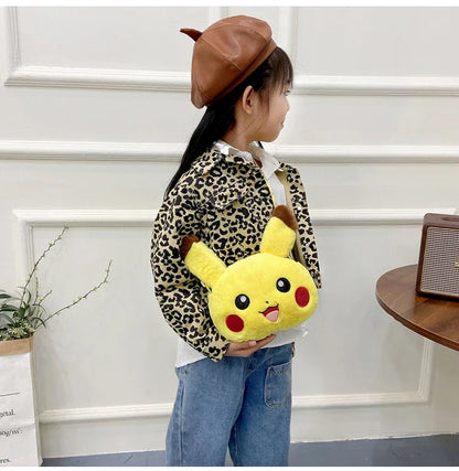 Pokemon Cute Plush Crossbody Bag Anime Figure Messenger Bag Large Capacity Storage Bag Cartoon Cosplay Birthday Party Gift