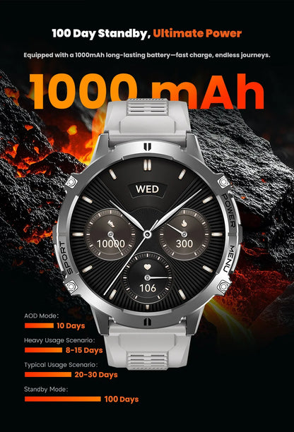 TANK X3 Smartwatch – GPS, BT Call, Compass & 5ATM Waterproof