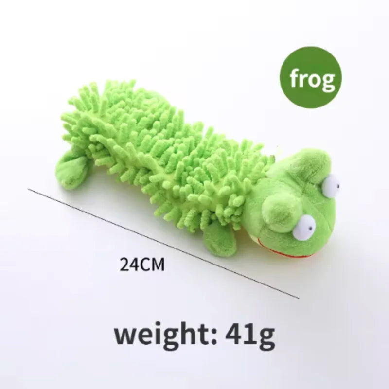 Durable Pet Dog Plush Toy for Small Breeds - Animal Shape Squeaky Chew Cleaning Toy for Chihuahua Yorkshire Bichon Puppies