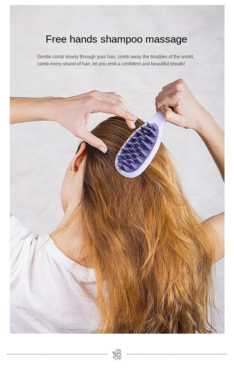 Silicone Shampoo Brush Scalp Massage Brush Head Washing Comb two-sided Hair Massager Bath Brush Body Scrubber Hair Accessories