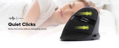 Delux M618 Mini Ergonomic Mouse Gaming Wireless Vertical Mouse Bluetooth 2.4GHz Rechargeable 4000dpi Silent Mice for Office