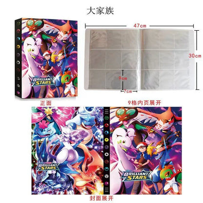 Cartoons 9 Pockets 540 Cards Book Album Anime Map Game Cards PIKACHU