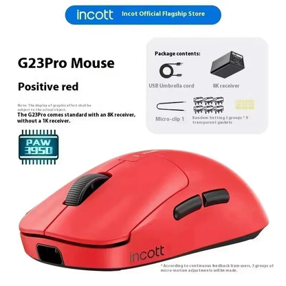 Incott G23 Pro Mouse V2 Se/pro Hot Swap Wireless 8k Mice Ergonomics E-sports Games Mouse Customized Pc Accessories Gifts