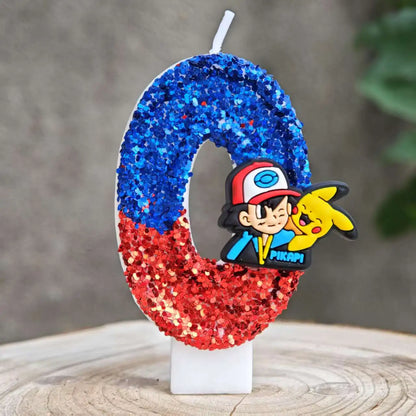 Cute Pokemon Monster Candle Kids Birthday Cake Decoration Cartoon Anime Figure Supplies Party Accessories Christmas Gifts