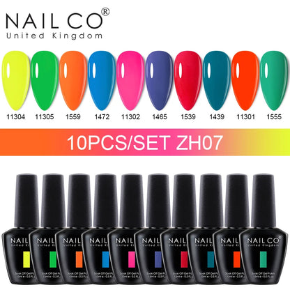 NAILCO 15ml 30/20/10pcs/Set UV Gel Nail Polish Semi Permanent Esmalte Vernis LED Gel Varnish Soak Off Nail Art All For Manicure