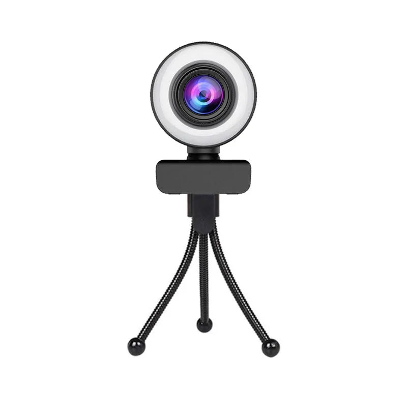 4K Webcam with LED Light 📷✨