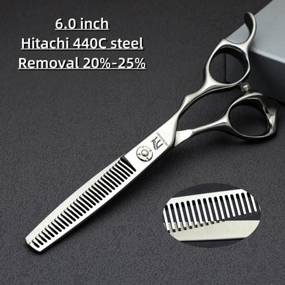 MURASAKI 6.0 inchhair thinning scissors，Professional Barber Accessories，Made by Hitachi 440C Steel，High-end Hair Cutting Tools
