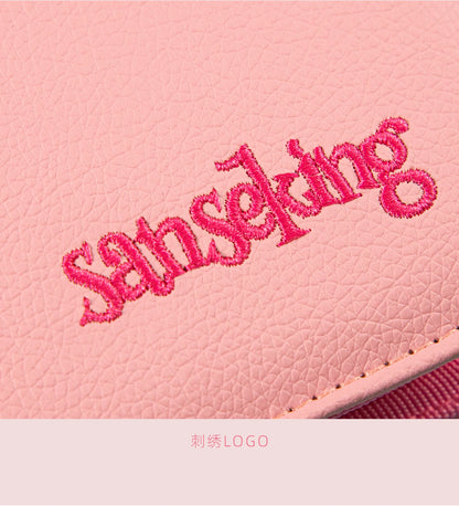 Premium Zipper 4/9/12 Pocket PU Card Binder - Aesthetic Pink & White Album for Pokemon Cards, Game Collection & Fan Photos
