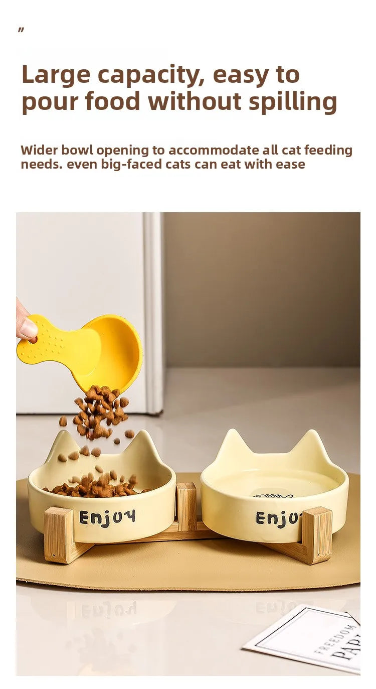 Cat Bowl Black Ceramic Dog Bowl Black Bowl Cat Food Bowl Dog Bowl Dog Drinking WaterCatFood Bowl Pet Water Bowl Anti-overturning